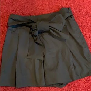 J Crew Black Poplin Tie Waist Shorts